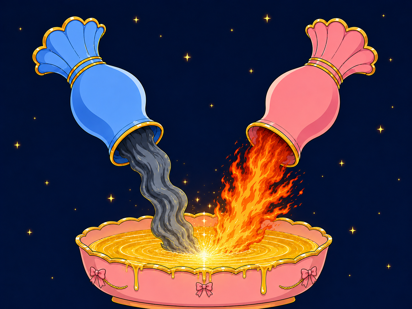 Alchimie entre eau et feu, symbole de la méthode CRC